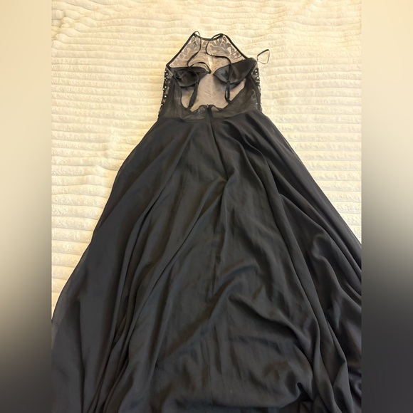 Stacy Sklar Black Embellished Prom Dress - Picture 3 of 6